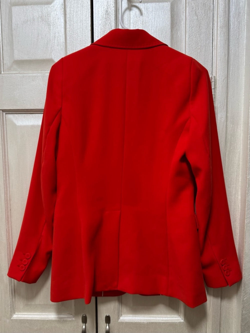 Mango Red Tailored Blazer Jacket Size S Career Office Chic - Picture 3 of 13